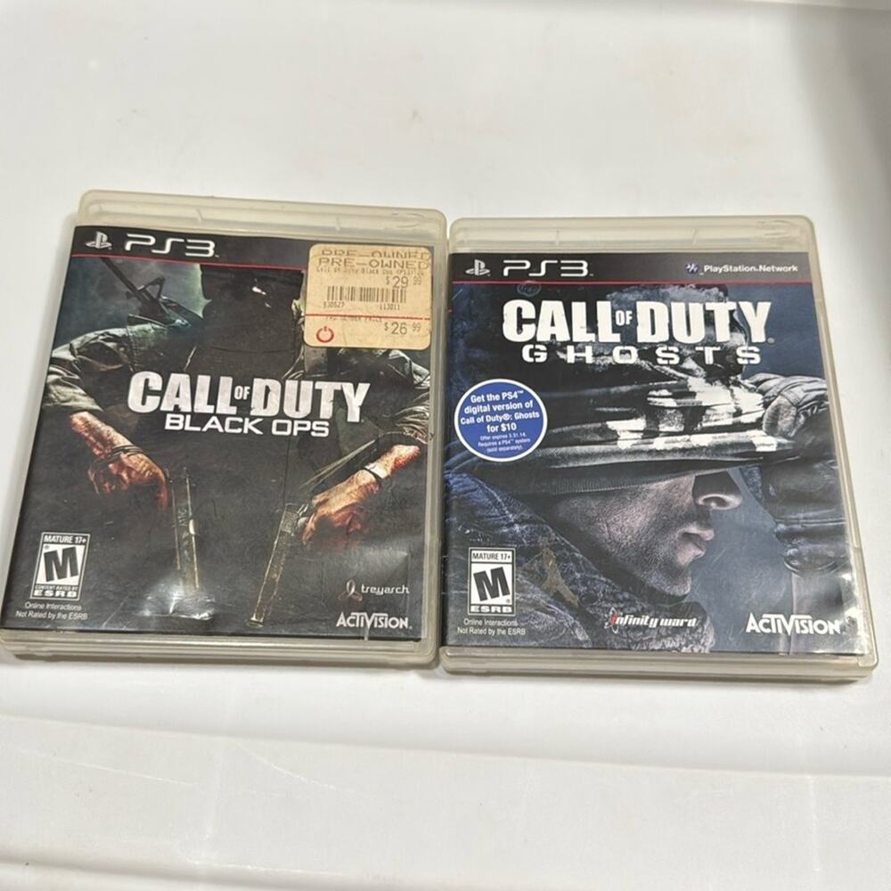 Lot of 2: Call Of Duty Ghosts & Black Ops PS3 USED